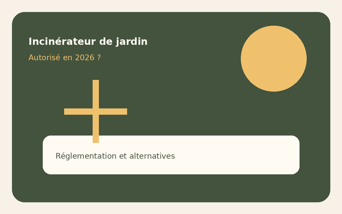 Illustration d’un jardin et de la réglementation sur les déchets verts