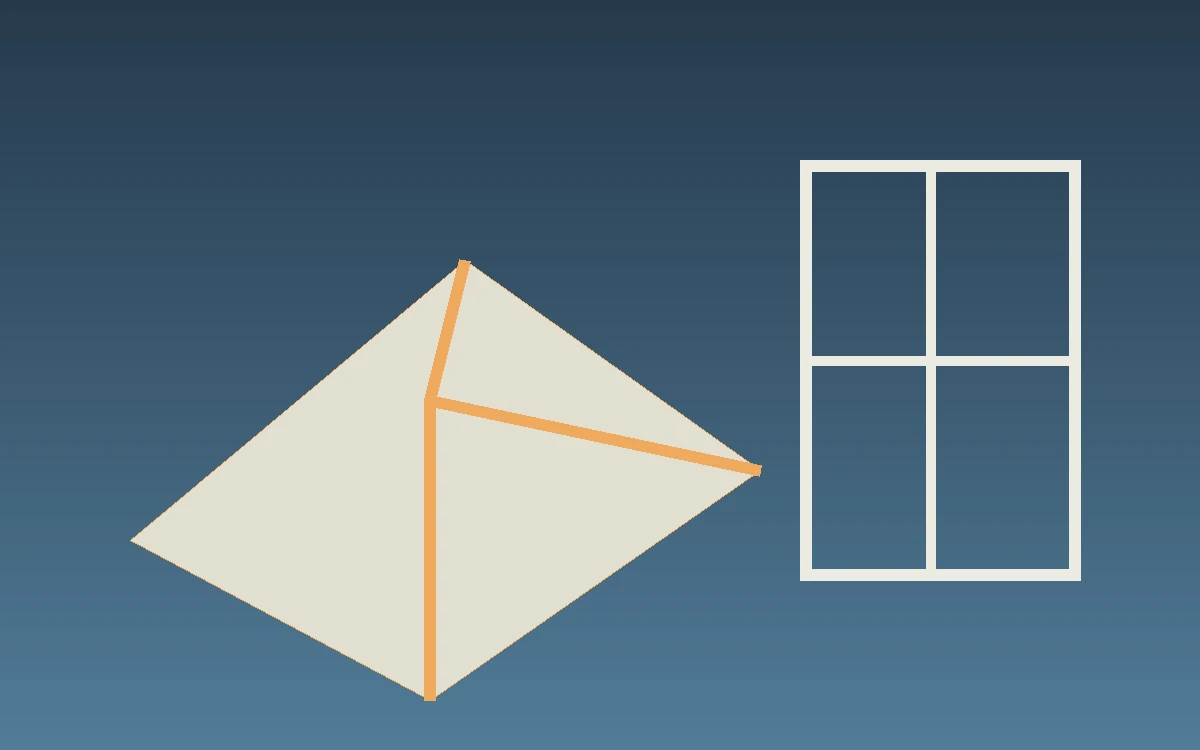 Illustration éditoriale d’un plan de maison en deux et trois dimensions