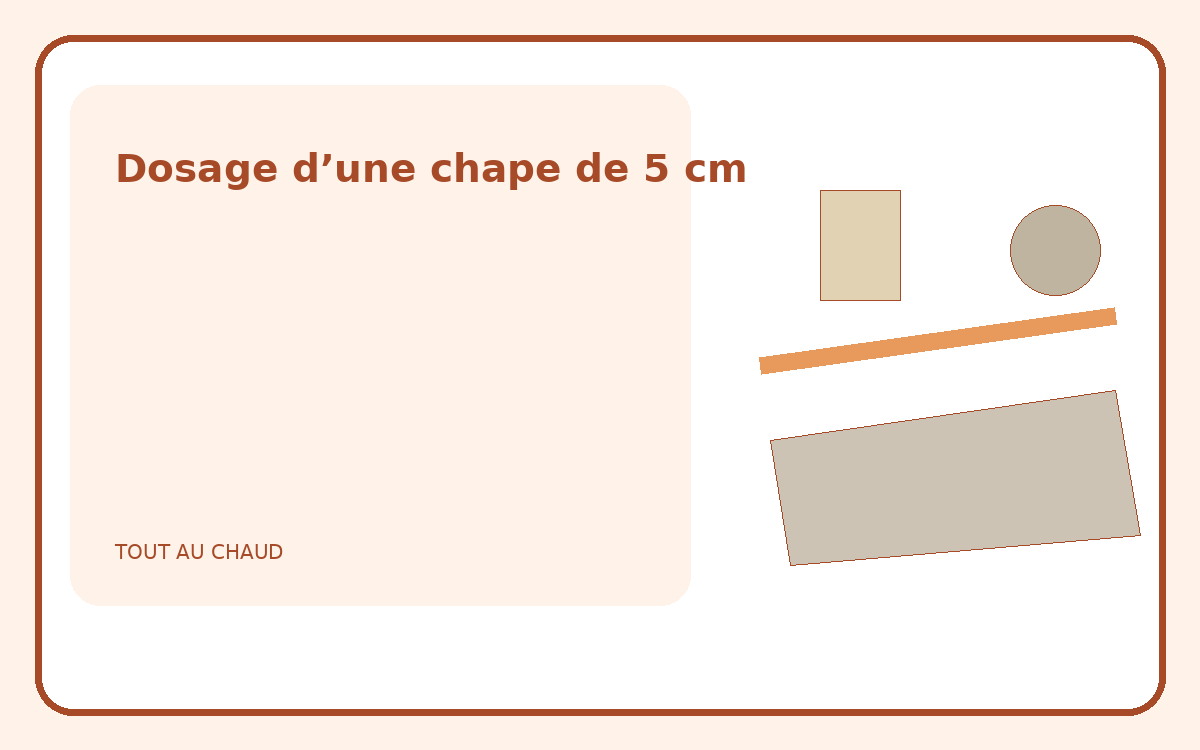 Illustration d’une chape tirée à la règle avec ciment et sable