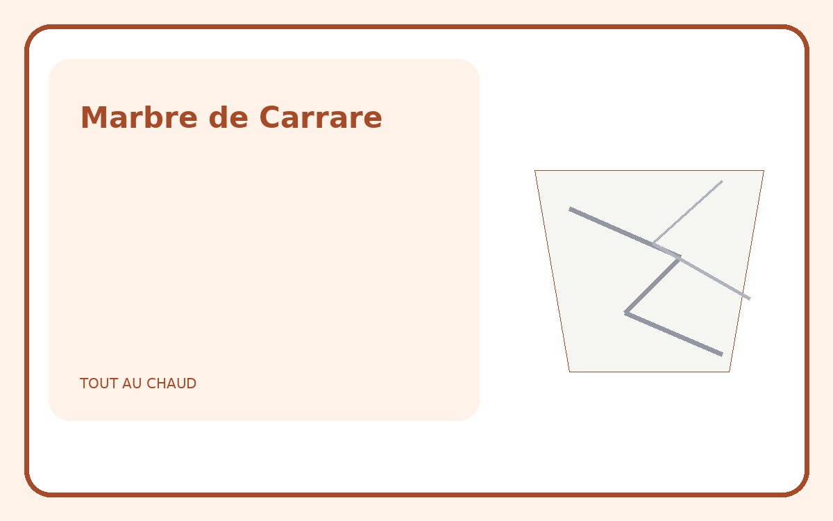 Illustration de dalles de marbre blanc veinées de gris