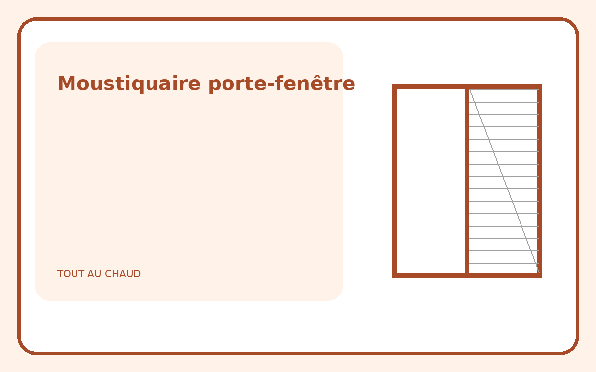 Illustration d’une porte-fenêtre équipée d’une moustiquaire enroulable